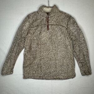 Grizzly Sherpa Long Sleeve 1/4 Zip Fleece Women Casual Pullover Size Medium